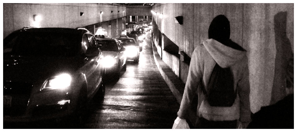A Chicago's Beloved volunteer carries sandwiches as they enter Lower Wacker